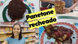 PANETONE RECHEADO  RECEITA PARA CEIA DE NATAL [upl. by Awram]