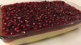 Pomegranate Dessert  تحضير حلى الرمان بأقل من ١٠ دقائق [upl. by Aiuqat]