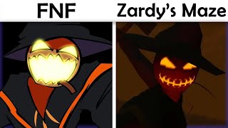 Zardy Jumpscares FNF Mod VS Zardys Maze [upl. by Sihonn]