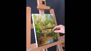 Palette knife landscape oil painting by Nathalie JAGUIN [upl. by Anyala955]