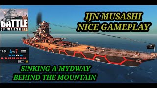 IJN MUSASHI SINKING A MIDWAY BEHIND THE MOUNTAIN [upl. by Nlycaj227]