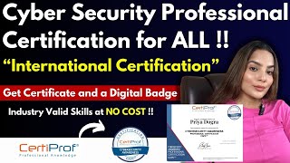 Cybersecurity Professional Certificate for FREE  Certiprof FREE CyberSecurity Certificate [upl. by Assadah]