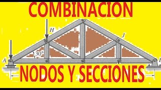 VIDEO ACTUALIZADO  ARMADURAS METODO SECCIONES  ARMADURAS METODO NODOS  COMBINACIÓN NODO SECCIONES [upl. by Ellehcil835]