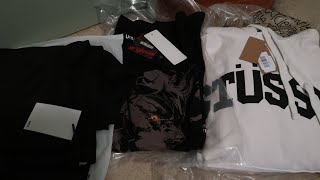 STUSSY BLOCK HOODIE  UNIQLO X METAL GEAR TEE  EARLS COLLECTION CARGO PANTS UNBOXINGREVIEW [upl. by Horatius171]