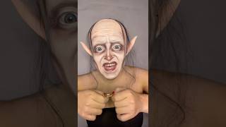 Gollum 💍 makeuptransformation gollum lordoftherings makeup [upl. by Terraj]