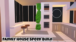 Adopt Me Family House Speed Build  Kitchen Bathroom and Pet Area  Aesthetic Home [upl. by Sapphera]