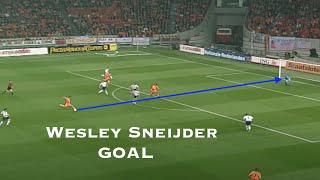 Wesley Sneijder low drive goal [upl. by Ibba]