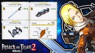 Attack on Titan 2  Annie  Max Rank99★ Perfected Gear Gameplay [upl. by Meikah]