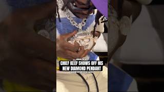 Chief Keef shows off his new Diamond Pendant 💸😵💯 chiefkeef hiphop rapper [upl. by Jobe]