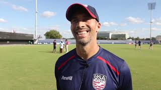 2024 October 25  USA v Scotland ODI postmatch interview with Shadley van Schalkwyk [upl. by Duster]