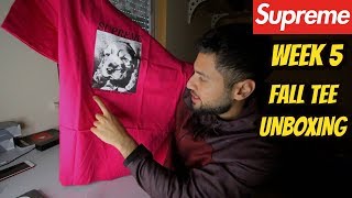 Supreme Fall Tee Unboxing  FW18 Week 5 [upl. by Lady]