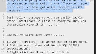 Java SQL TCPIP connection error and Cannot coonect to sqlserverSolved [upl. by Nealey184]