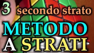 CUBO di Rubik SOLUZIONE FACILE Metodo a Strati 3 Completare il SECONDO STRATO  come risolvere [upl. by Aicnetroh597]