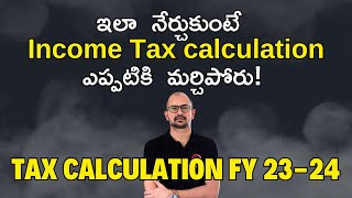 📌 Income Tax Calculation FY 202324  Income Tax Slab Rates For FY 202324  Rapics Telugu [upl. by Short]