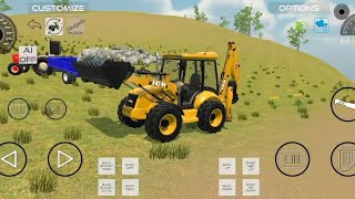 JCB tractor trolley cartoon video drivenig loding karke dusri jagahe lejate game Android gameplay 🚜 [upl. by Peppy243]