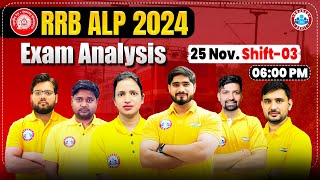 RRB ALP Exam Analysis 2024  25 Nov 3rd Shift Exam Review  RRB ALP CBT01 Paper Solution By RWA [upl. by Lussi]