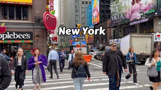 New York Sightseeing Tour  Manhattan 50th Street Travel Virtual Walk 4k Video [upl. by Struve]