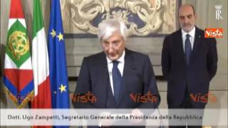 Quirinale quotGiuramento dei ministri del Governo Gentiloni in serataquot [upl. by Fugere]