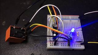 NE555 timer LED on off Using a relay  tutorial [upl. by Susann]