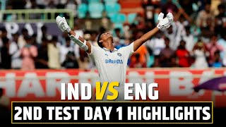 IND vs ENG 2nd Test Day 1 Highlights Yashasvi Jaiswal Hits 179 India End Day 1 On 3366  Cricket [upl. by Sevart871]