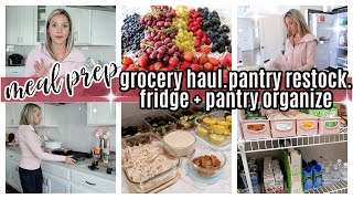 NEW GROCERY HAUL MEAL PREP FRIDGE  PANTRY ORGANIZATION PANTRY RESTOCK TIFFANI BEASTON HOMEMAKING [upl. by Akenahc363]