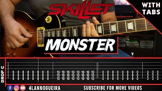 Monster  Skillet Guitar Cover With Tabs [upl. by Retsbew]