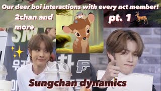 Sungchan interactions with every nct member pt1 [upl. by Holloway]