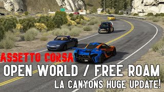 Assetto Corsas Best Free Roam  LA Canyons v12 Preview [upl. by Matt271]