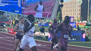 Noah Lyles 992 Kenny Bednarek Men’s 100m 2024 US Olympic Trials Round 1 Heat 1 [upl. by Penney780]