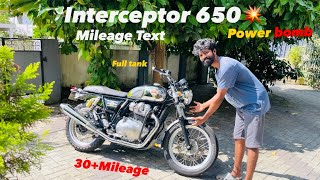 Interceptor 650 Chrome Mileage Text  Full Tank petrol ⛽️ cold Start  2019 model Royal Enfield 😮 [upl. by Mayyahk]