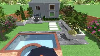 3D Landscape Design for Villa Project 2 [upl. by Ahsinit]