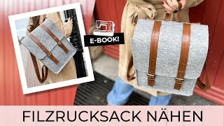 Filzrucksack nähen ♥ Ebook Filzrucksack TONI  Stoffe Hemmers [upl. by Flinn]