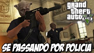 GTA V  Heist Fuga da Prisão  roubo do onibus e se passando por policiar DLC HEISTS [upl. by Caryn]