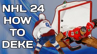 NHL 24 How To Deke  Full Total Controls amp Skill Stick Tutorial [upl. by Jobey]