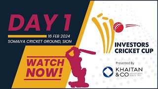 INVESTORS CRICKET CUP 2024  DAY 1 [upl. by Jamille]