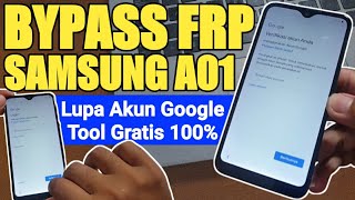 Cara Bypass Frp Samsung A01 Lupa Akun Google Tool Gratis [upl. by Ennairej]