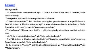 All students in this class understand logic Xavier is a student in this class [upl. by Ynafit]