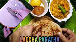 Laccha Paratha Recipe  Layered Paratha Recipe [upl. by Ymassej]