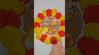 Handmade Beautiful Pooja Thaal 😍♥️viralvideo youtubeshorts ytshorts song handmade easy [upl. by Arba279]