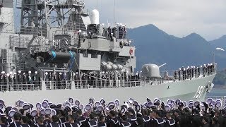 いってらっしゃい♪ 護衛艦あさぎり出国行事 第33次派遣海賊対処行動水上部隊 DSPE Japan Maritime SelfDefense Force 舞鶴地方隊 海上自衛隊 Japan 2019 [upl. by Sikras]