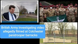 British Army investigating video Allegedly Filmed At Colchester paratrooper barracks [upl. by Aelrac]