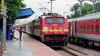 Anand Vihar Muzaffarpur Special overtaking Okha Guwahati Dwarka Express at Etawah Indian Railways [upl. by Graham61]