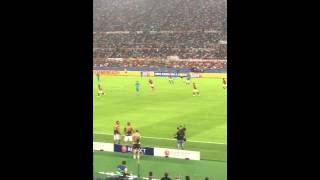 Florenzi goal against Barcelona from the stands [upl. by Yelyah]