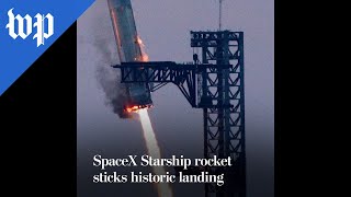 SpaceX Starship rocket sticks historic landing [upl. by Ferdinana]