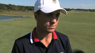 2013 Walker Cup Justin Thomas on Sundays Victory [upl. by Udella]