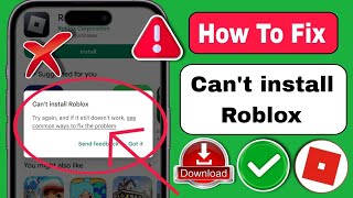 How To Fix Cant Install Roblox Error On Google Playstore  Cant Install Roblox Problem Solved [upl. by Melena379]