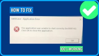 How to Fix netshexe Application Error 0xc0000142 on Windows 11 [upl. by Simonne956]