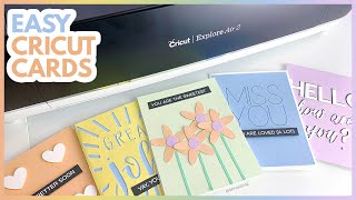 CRICUT FOR CARDMAKING 5 Easy Beginner Tutorials [upl. by Malvin]