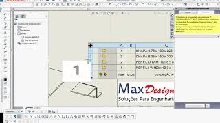 Vídeo 4  Lista de Material Automática Detalhamento 2D SolidWorks MaxDesign3D [upl. by Mair]