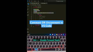 How to comment or uncomment multiple lines in VS Code ⌨️🔥 VSCodeTips [upl. by Annawal]